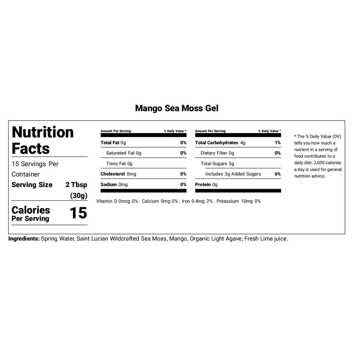 Mango Sea Moss Gel 16oz