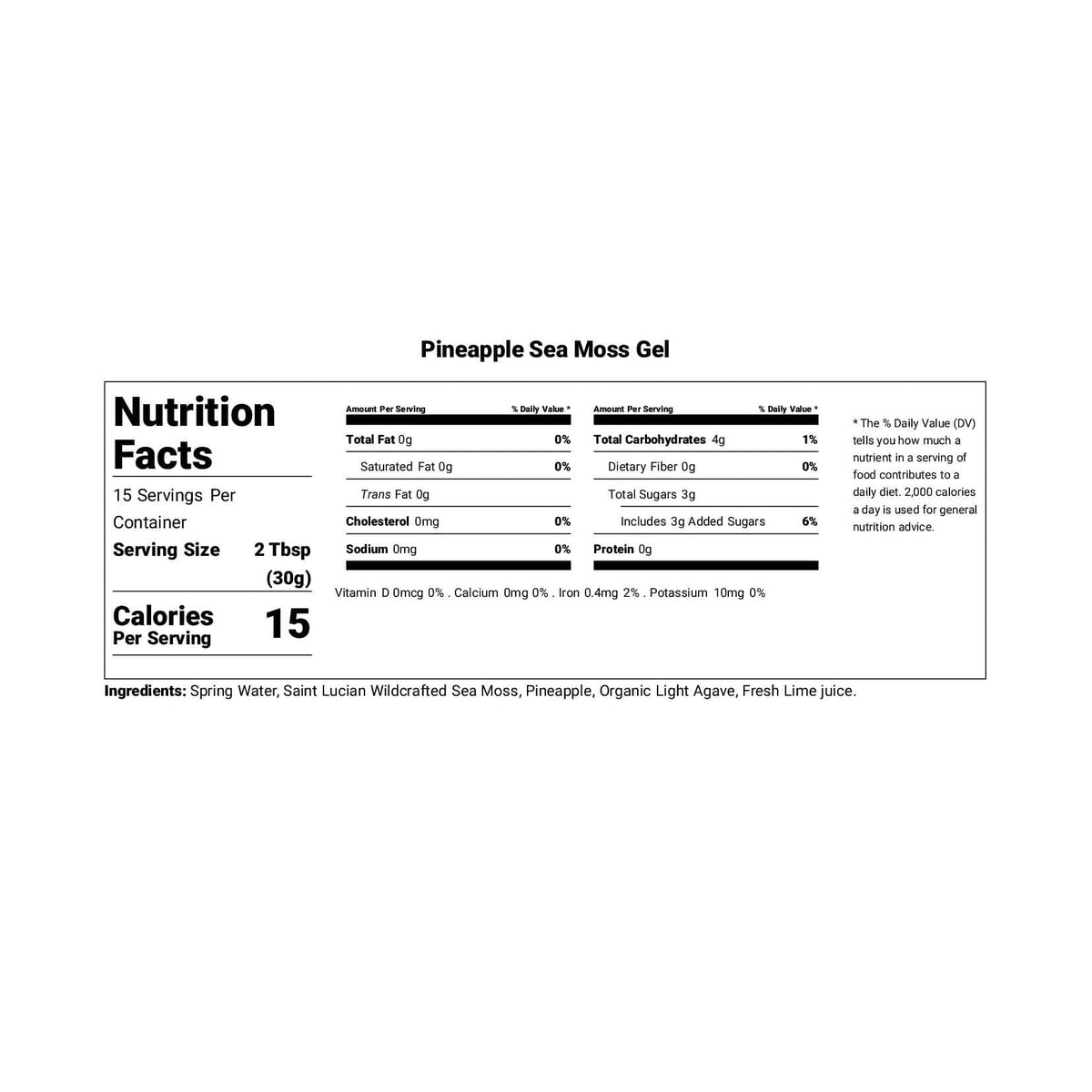Pineapple Sea Moss Gel 16oz