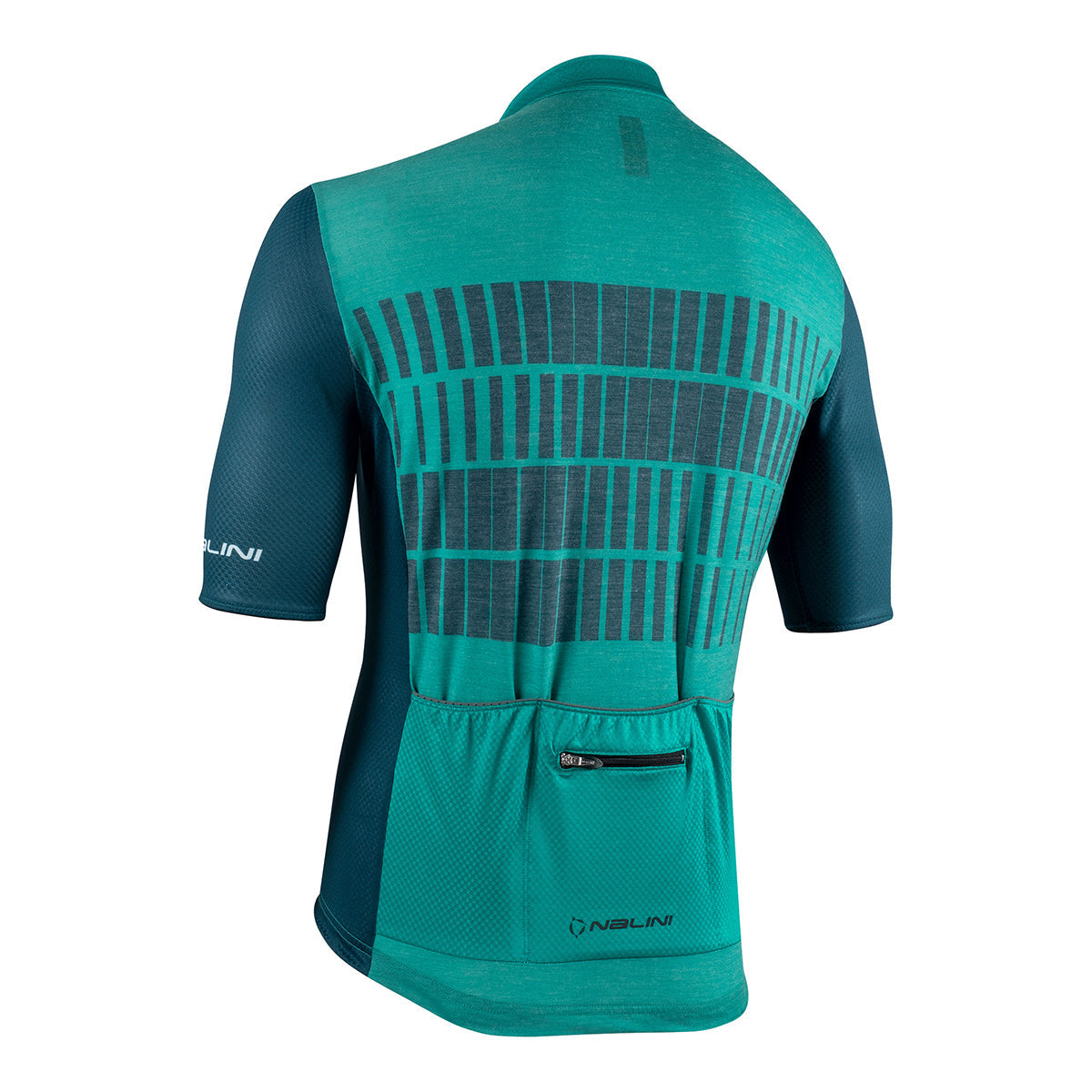 Nalini BAS WOOL GRAVEL Men's Cycling Jersey (Aquamarine/Navy Blue) S, M