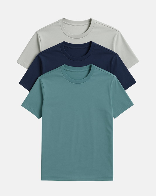 Buki Cinqo Tech Tee 3-Pack - Ice Flow/Blue Night/Blue Grey