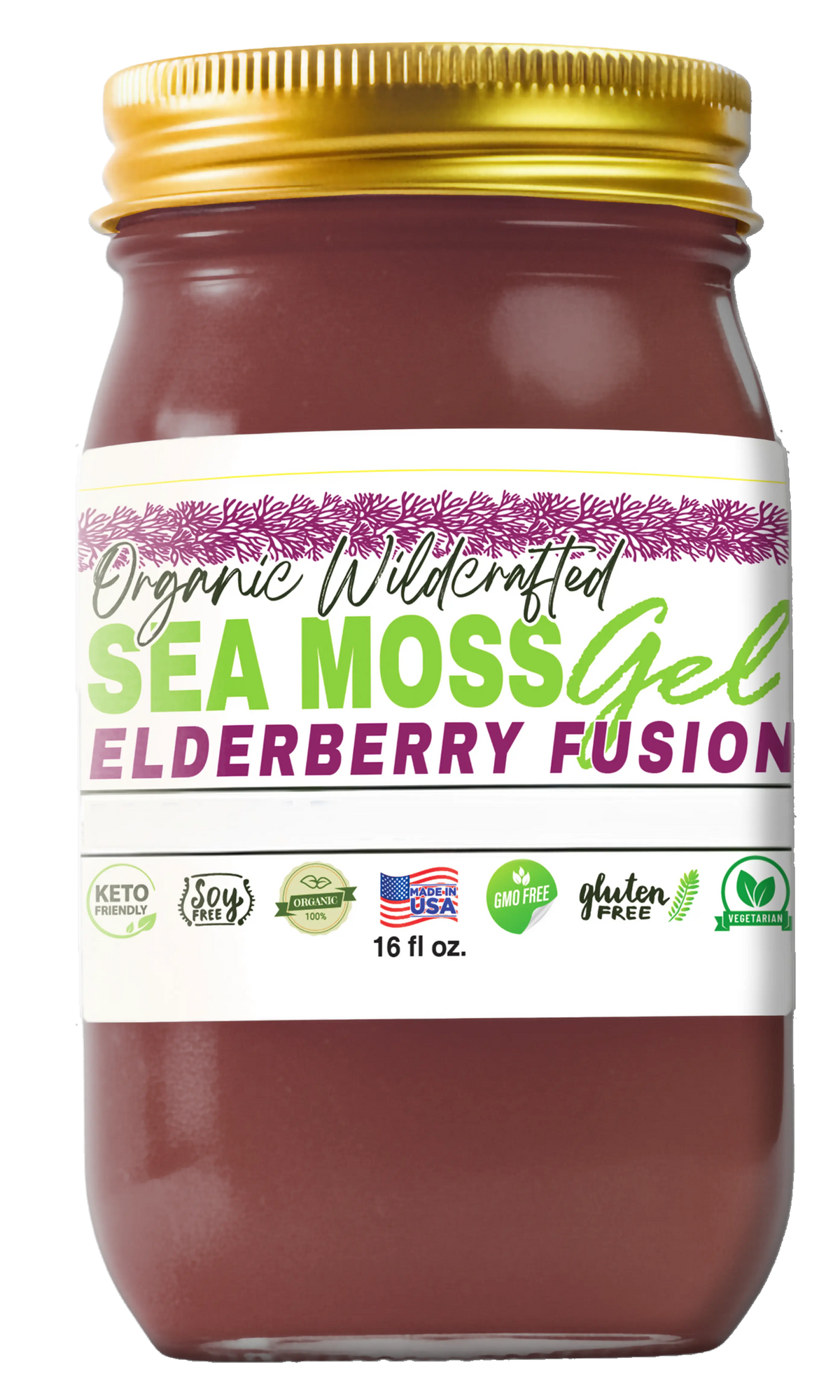 Elderberry Fusion Sea Moss Gel   16oz