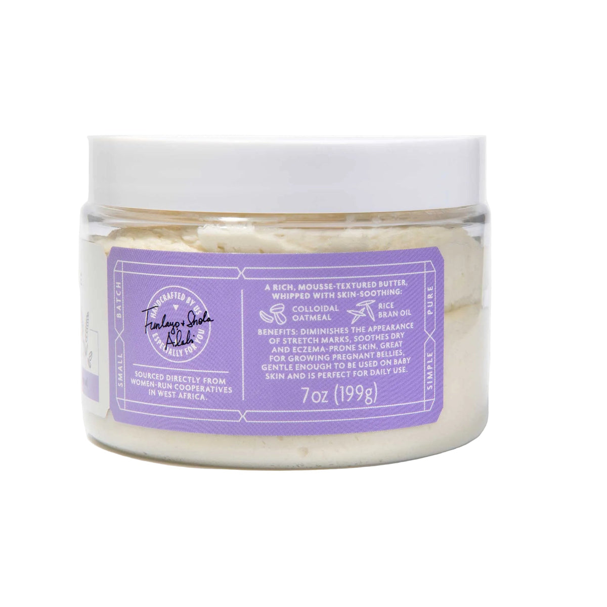Whipped Shea Body Butter with Colloidal Oatmeal for Dry and Sensitive Skin