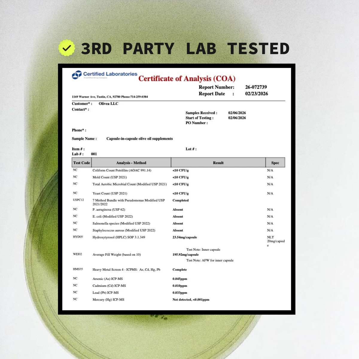 Olivea: Hydroxytyrosol Supplement